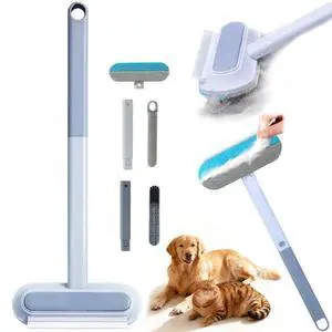 4 in 1 Pet Hair Remover, Long Handle Multifunctional Fur Lint Brush for Couch, Furniture, Carpet, Clothes, Bedding, Washable Dog and Cat Hair Lint Removal Brush 17.3 inch 4 in 1 Pet Hair Remover, Long Handle Multifunctional Fur Lint Brush for Couch, Furniture, Carpet, Clothes, Bedding, Washable Dog and Cat Hair Lint Removal Brush 17.3 inch