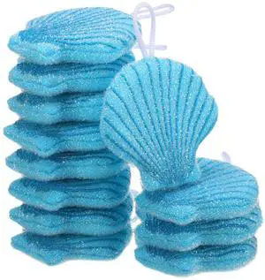 12 Pcs Shell Sponge Dish Scrubber Dual Sided Non Scratch Dish Washing Scrubbers Reusable Household Cleaning Kitchen Tools for Dishwashing Washing Dishes Cookware Tubs Sinks 12 Pcs Shell Sponge Dish Scrubber Dual Sided Non Scratch Dish Washing Scrubbers Reusable Household Cleaning Kitchen Tools for Dishwashing Washing Dishes Cookware Tubs Sinks