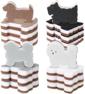 12 Pcs Kitchen Sponges for Dishes Double Sided Cleaning Dish Scrub Sponge Bulk Reusable Non Scratch Scrubbers for House Cleaning Dishwashing(Dog,White, Brown, Black, Grey) 12 Pcs Kitchen Sponges for Dishes Double Sided Cleaning Dish Scrub Sponge Bulk Reusable Non Scratch Scrubbers for House Cleaning Dishwashing(Dog,White, Brown, Black, Grey)