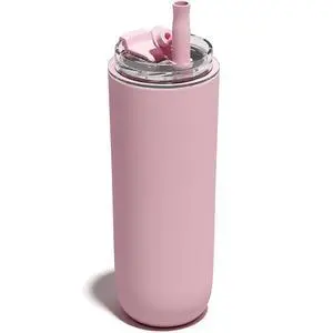 16 oz Insulated Coffee Tumblers, Travel Coffee Tumblers with Straw (Pink) | Double-Wall Stainless Steel Tumbler, Leak Proof Tumbler, Reusable Cups with Lids for lced and Hot Drinks, Collapsible Straw 16 oz Insulated Coffee Tumblers, Travel Coffee Tumblers with Straw (Pink) | Double-Wall Stainless Steel Tumbler, Leak Proof Tumbler, Reusable Cups with Lids for lced and Hot Drinks, Collapsible Straw