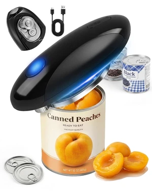 Electric Can Opener, One-Touch Automatic Can Opener, Hands Free Can Opener for Seniors with Arthritis, Rechargeable Cordless Can Opener Side-Cut, Safety Smooth Edge, Fits Most Cans Electric Can Opener, One-Touch Automatic Can Opener, Hands Free Can Opener for Seniors with Arthritis, Rechargeable Cordless Can Opener Side-Cut, Safety Smooth Edge, Fits Most Cans