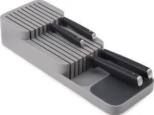 DrawerStore Knife Organizer, holds up to 9 knives, Kitchen Organization & Drawer Storage Compact, Gray DrawerStore Knife Organizer, holds up to 9 knives, Kitchen Organization & Drawer Storage Compact, Gray