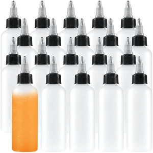 20 Pack 4oz Boston Squeeze Bottles,Clear Dispensing Bottles with Twist Top Cap,Plastic Squeeze Bottle for Crafts,Kitchen,Household 20 Pack 4oz Boston Squeeze Bottles,Clear Dispensing Bottles with Twist Top Cap,Plastic Squeeze Bottle for Crafts,Kitchen,Household