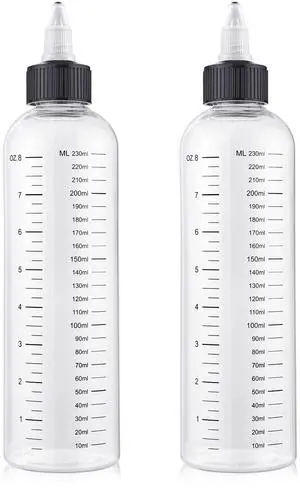 2Pcs 8.5Oz Hair Oil Applicator Bottles For Scalp, Plastic Squeeze | Root Hair Dye Bottle Twist-On Top Tip Cap with Graduated Scale, Clear Soft Squeeze Bottle For Hair Oil, Dye Dispenser 2Pcs 8.5Oz Hair Oil Applicator Bottles For Scalp, Plastic Squeeze | Root Hair Dye Bottle Twist-On Top Tip Cap with Graduated Scale, Clear Soft Squeeze Bottle For Hair Oil, Dye Dispenser