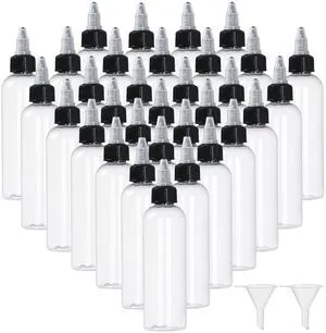 32 Pack 4oz Boston Dispensing Bottle Empty Round LDPE Plastic Squeeze Dropper Bottles Squeeze Bottle with Twist Top Cap for Liquids Oils Art Crafts Kitchen Household 32 Pack 4oz Boston Dispensing Bottle Empty Round LDPE Plastic Squeeze Dropper Bottles Squeeze Bottle with Twist Top Cap for Liquids Oils Art Crafts Kitchen Household
