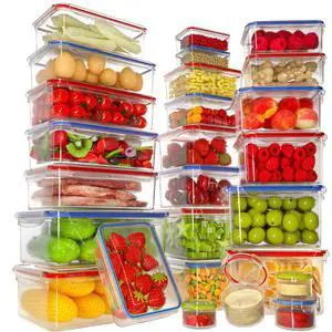 52-Piece Large Food Storage Containers with Lids Airtight, Health Material 85oz Leakproof Reusable Plastic Storage Containers, for Lunch, Meal Prep, and Leftovers, Kitchen Organizer, Freezer Container 52-Piece Large Food Storage Containers with Lids Airtight, Health Material 85oz Leakproof Reusable Plastic Storage Containers, for Lunch, Meal Prep, and Leftovers, Kitchen Organizer, Freezer Container