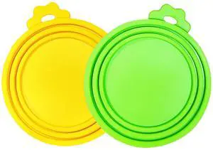 - Silicone Cat/Dog Food Can Covers Lids, Universal 3 Sizes Fit for 3oz, 5.5oz, 6.5oz, 13oz, 13.2oz Pet Food Cans, BPA Free, Reusable (box set of 2 lids in Green & Yellow) - Silicone Cat/Dog Food Can Covers Lids, Universal 3 Sizes Fit for 3oz, 5.5oz, 6.5oz, 13oz, 13.2oz Pet Food Cans, BPA Free, Reusable (box set of 2 lids in Green & Yellow)