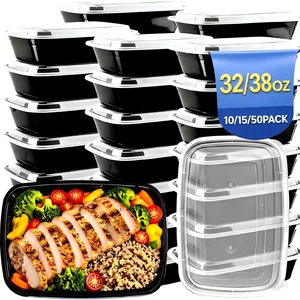 15 Pack 32oz Meal Prep Containers Reusable BPA-Free, Disposable Food Storage Take Out Containers with Lids, Leakproof Plastic To Go Food Containers, Microwave Freezer Dishwasher Safe 15 Pack 32oz Meal Prep Containers Reusable BPA-Free, Disposable Food Storage Take Out Containers with Lids, Leakproof Plastic To Go Food Containers, Microwave Freezer Dishwasher Safe