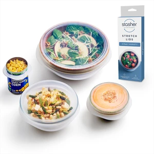 Reusable Silicone Stretch Lids, Clear, 4-Pack, Variety of Sizes | Food-Safe Silicone, Airtight Seal, Leak-Free, BPA-Free, Eco-Friendly, Food Container Covers, Microwave, Dishwasher, Meal Prep Reusable Silicone Stretch Lids, Clear, 4-Pack, Variety of Sizes | Food-Safe Silicone, Airtight Seal, Leak-Free, BPA-Free, Eco-Friendly, Food Container Covers, Microwave, Dishwasher, Meal Prep