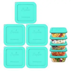 Lids for Pyrex Freshlock & Snapware 4 Cup Glass Containers (8704) | 5 Pack, Food Grade Silicone, Leakproof & Airtight Lids, Dishwasher & Microwave Safe Lids for Pyrex Freshlock & Snapware 4 Cup Glass Containers (8704) | 5 Pack, Food Grade Silicone, Leakproof & Airtight Lids, Dishwasher & Microwave Safe