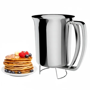 Pancake Batter Dispenser- Gourmet Stainless-Steel Pourer- Perfect for Baking Cupcakes, Waffles, Cakes, and Muffins- No Drip Dispenser Pancake Batter Dispenser- Gourmet Stainless-Steel Pourer- Perfect for Baking Cupcakes, Waffles, Cakes, and Muffins- No Drip Dispenser