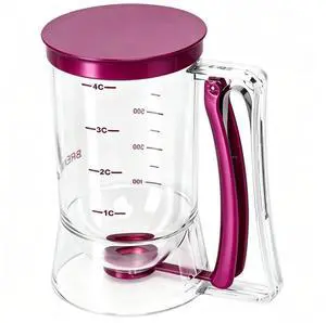 Pancake Batter Dispenser 4-Cup Batter Dispenser with Squeeze Handle & Measuring Marks for Pancakes, Waffles, Muffins, Crepes & Cupcakes Baking Tool (purple) Pancake Batter Dispenser 4-Cup Batter Dispenser with Squeeze Handle & Measuring Marks for Pancakes, Waffles, Muffins, Crepes & Cupcakes Baking Tool (purple)