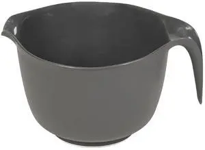 Mixing Bowl with Handle 3 Quart | Heavy Duty Plastic with Pour Spout and Non-Slip Base | Dishwasher Safe Kitchen Supplies for Cooking and Baking, Grey Mixing Bowl with Handle 3 Quart | Heavy Duty Plastic with Pour Spout and Non-Slip Base | Dishwasher Safe Kitchen Supplies for Cooking and Baking, Grey