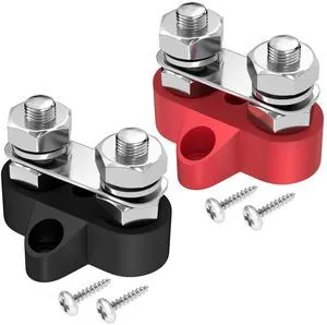 Bus Bar 12V 250A Power Distribution Block Dual 5/16"(M8) Studs 12 Volt Terminal Block Battery Busbar Junction Block for Auto Car Marine Boat - Positive&Negative Bus Bar 12V 250A Power Distribution Block Dual 5/16"(M8) Studs 12 Volt Terminal Block Battery Busbar Junction Block for Auto Car Marine Boat - Positive&Negative