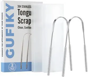 Gufiky Stainless Steel Tongue Scrapers for Adults (2-Pack) with Travel Cases Durable, Metal Tongue Scraper, Effective Tongue Cleaner for Fresh Breath & Oral Hygiene Gufiky Stainless Steel Tongue Scrapers for Adults (2-Pack) with Travel Cases Durable, Metal Tongue Scraper, Effective Tongue Cleaner for Fresh Breath & Oral Hygiene