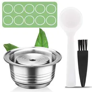Reusable Coffee Capsule for Nespresso Vertuo: 8 oz Stainless Steel | Refillable Coffee Pod for Double Espresso Fits GCA1/ENV135/ENV150/BNV420 - Use Own Favorite Coffee - Rich Crema Easy to Clean Reusable Coffee Capsule for Nespresso Vertuo: 8 oz Stainless Steel | Refillable Coffee Pod for Double Espresso Fits GCA1/ENV135/ENV150/BNV420 - Use Own Favorite Coffee - Rich Crema Easy to Clean
