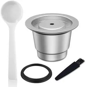 Stainless Steel Coffee Pod, Metal Refillable Capsules for Nespresso | Matel Reusable Coffee Pods Kit Compatible With Nespresso Original Line Stainless Steel Coffee Pod, Metal Refillable Capsules for Nespresso | Matel Reusable Coffee Pods Kit Compatible With Nespresso Original Line