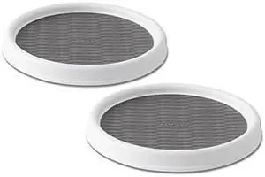 Lazy Susan Turntable Organizer Set of 2, 9 Inch Rotating Cabinet and Pantry Storage, Nonslip Surface with Outer Rim, Wipe Clean Lazy Susan Turntable Organizer Set of 2, 9 Inch Rotating Cabinet and Pantry Storage, Nonslip Surface with Outer Rim, Wipe Clean