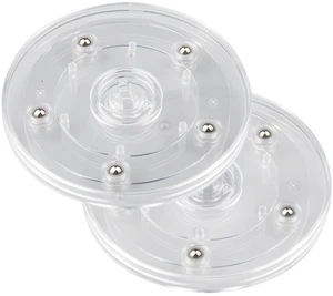 2 Pack 4" Clear Acrylic Lazy Susan Turntable - Small Ball Bearing Rotating Tray Cake Turntable for Decorating Lazy Susan Round Spinning Base for Crafts Cabinet Spice Rack 2 Pack 4" Clear Acrylic Lazy Susan Turntable - Small Ball Bearing Rotating Tray Cake Turntable for Decorating Lazy Susan Round Spinning Base for Crafts Cabinet Spice Rack