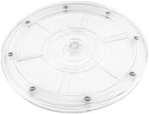 8 Inch Acrylic Turntable Platter, Transparent | Round Rotating Plate, For Kitchen Pantry Cabinet Organizer, Desk Rack Spice Organizer, Cake Cookie Decorating 8 Inch Acrylic Turntable Platter, Transparent | Round Rotating Plate, For Kitchen Pantry Cabinet Organizer, Desk Rack Spice Organizer, Cake Cookie Decorating