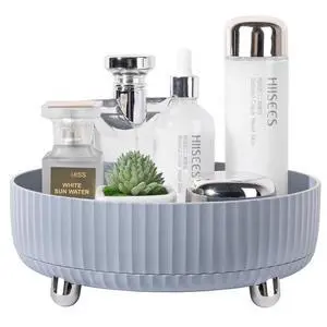 360 Rotating Makeup Perfume Organizer Skincare Tray, Small Grey | 360 Degree Spinning Lazy Susan Organizer Lotion Cosmetics Storage for Dresser, Vanity, Bathroom Countertop 360 Rotating Makeup Perfume Organizer Skincare Tray, Small Grey | 360 Degree Spinning Lazy Susan Organizer Lotion Cosmetics Storage for Dresser, Vanity, Bathroom Countertop