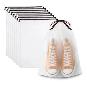Shoe Bags for Travel 8 Pcs, Clear Waterproof Travel Shoe Bags for Packing 15.7" x 11.8" Reusable Storage Bags whit Drawstring for Gym, Suitcase & Home Organization,Travel Essentials for Men and Women Shoe Bags for Travel 8 Pcs, Clear Waterproof Travel Shoe Bags for Packing 15.7" x 11.8" Reusable Storage Bags whit Drawstring for Gym, Suitcase & Home Organization,Travel Essentials for Men and Women