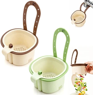 2Pcs Hanging Sink Drain Basket,Cactus Kitchen Sink Strainer Basket,Self-Cleaning Faucet Hanging Filter Basket,Multifunctional Kitchen Sink Strainer Press Automatic Dumping Basket (Green + Brown) 2Pcs Hanging Sink Drain Basket,Cactus Kitchen Sink Strainer Basket,Self-Cleaning Faucet Hanging Filter Basket,Multifunctional Kitchen Sink Strainer Press Automatic Dumping Basket (Green + Brown)