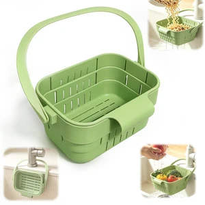 Foldable Hanging Sink Drain Basket, Hanging Sink Basket (Green) | No-Drill Foldable Design Saves Sink Space with Fast Drainage for Food Scraps, Sponge Storage, Fruit Rinsing and Kitchen Use Foldable Hanging Sink Drain Basket, Hanging Sink Basket (Green) | No-Drill Foldable Design Saves Sink Space with Fast Drainage for Food Scraps, Sponge Storage, Fruit Rinsing and Kitchen Use