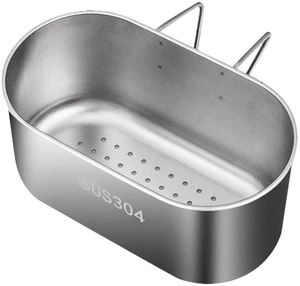 Stainless Steel Sink Drain Strainer Basket, Multifunctional Hanging Sink Strainer Colander Drain Basket Kitchen Sinks Food Waste Filter and Wash Vegetables Fruits(COLOR:Silver) Stainless Steel Sink Drain Strainer Basket, Multifunctional Hanging Sink Strainer Colander Drain Basket Kitchen Sinks Food Waste Filter and Wash Vegetables Fruits(COLOR:Silver)