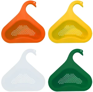 Kitchen sink drain basket swan drain rack, swan drain basket for kitchen sink, multifunctional drainer rack triangle Sink Filter vegetable and fruit drainer basket 4 PCS Kitchen sink drain basket swan drain rack, swan drain basket for kitchen sink, multifunctional drainer rack triangle Sink Filter vegetable and fruit drainer basket 4 PCS