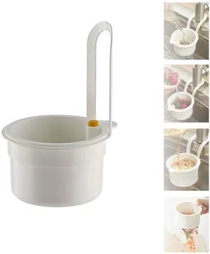2025 New Faucet Hanging Strainer, Press Automatic Dumping Kitchen Draining Basket, Food Fruit Vegetable Drain Shelf Sink Storage Holder, for Home Kitchen (White) 2025 New Faucet Hanging Strainer, Press Automatic Dumping Kitchen Draining Basket, Food Fruit Vegetable Drain Shelf Sink Storage Holder, for Home Kitchen (White)