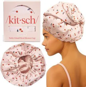 Luxury Large Shower Cap for Women - Cherry Print | Shower Caps for Women Reusable Waterproof - Non-slip, Comfortable Quick-dry Hair Shower Cap for All Hair Types Luxury Large Shower Cap for Women - Cherry Print | Shower Caps for Women Reusable Waterproof - Non-slip, Comfortable Quick-dry Hair Shower Cap for All Hair Types