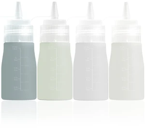12 oz Silicone Squeeze Bottles for Sauces & Oil, 4 Pack, Grey | Leak Proof Condiment Containers, Interchangeable Extra Lid, Food Grade, BPA Free Easy Squeeze for Honey, Ketchup & Dressing 12 oz Silicone Squeeze Bottles for Sauces & Oil, 4 Pack, Grey | Leak Proof Condiment Containers, Interchangeable Extra Lid, Food Grade, BPA Free Easy Squeeze for Honey, Ketchup & Dressing