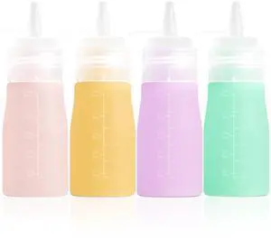 12oz Silicone Squeeze Bottles for Sauces & Oil, 4 Pack, Pink | Leak Proof Condiment Containers, Interchangeable Extra Lid, Food Grade, BPA Free Easy Squeeze for Honey, Ketchup & Dressing 12oz Silicone Squeeze Bottles for Sauces & Oil, 4 Pack, Pink | Leak Proof Condiment Containers, Interchangeable Extra Lid, Food Grade, BPA Free Easy Squeeze for Honey, Ketchup & Dressing