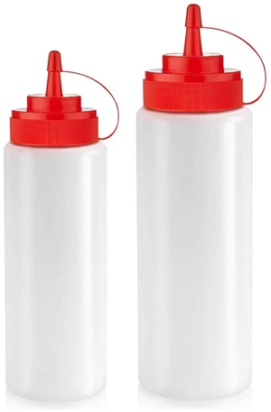 12 oz & 16 oz Condiment Squeeze Bottles for Sauce Leak Proof Oil, Syrup, Dressing Squirt Bottles Easy Pour, Refill & Clean | 2 Pack 12 oz & 16 oz Condiment Squeeze Bottles for Sauce Leak Proof Oil, Syrup, Dressing Squirt Bottles Easy Pour, Refill & Clean | 2 Pack