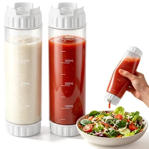 2 Pcs 16 oz Inverted Squeeze Bottles, Valve Condiment Dispenser (White) | Dispenser Condiment Squeeze Bottle for Sauces Ketchup Sour Cream Self Sealing Syrup Dispenser 2 Pcs 16 oz Inverted Squeeze Bottles, Valve Condiment Dispenser (White) | Dispenser Condiment Squeeze Bottle for Sauces Ketchup Sour Cream Self Sealing Syrup Dispenser