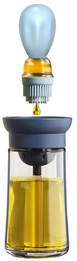Oil Dispenser with Brush - Glass Olive Oil Dispenser for Cooking, 2 IN 1 Oil Dispensing Bottle for Kitchen with Silicone Basting Brush for Vinegar Sauce BBQ Grill Frying, T-OB21, Blue Oil Dispenser with Brush - Glass Olive Oil Dispenser for Cooking, 2 IN 1 Oil Dispensing Bottle for Kitchen with Silicone Basting Brush for Vinegar Sauce BBQ Grill Frying, T-OB21, Blue