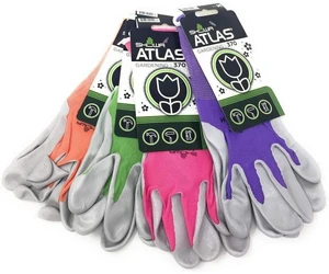Showa 370 Garden Club Gloves. Assorted Colors - 4 Pack. Size Medium Showa 370 Garden Club Gloves. Assorted Colors - 4 Pack. Size Medium