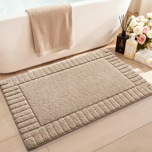 Soft Bathroom Rugs Absorbent, Non Slip Bath Mat 20x32, Beige | Machine Washable with Rubber Backing, Quick Dry, Premium Microfiber Carpet for Shower Floor Soft Bathroom Rugs Absorbent, Non Slip Bath Mat 20x32, Beige | Machine Washable with Rubber Backing, Quick Dry, Premium Microfiber Carpet for Shower Floor