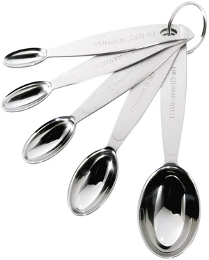 Stainless Steel Measuring Spoon Set Silver, Standard Stainless Steel Measuring Spoon Set Silver, Standard
