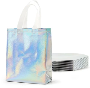 15 Pcs Iridescent Gift Bags with Handles, 8x4x10 Inch Holographic Reusable Gift Bags Medium Size, Ideal for Birthday, Christmas, Party Favors, Wedding, Holidays, Valentines 15 Pcs Iridescent Gift Bags with Handles, 8x4x10 Inch Holographic Reusable Gift Bags Medium Size, Ideal for Birthday, Christmas, Party Favors, Wedding, Holidays, Valentines