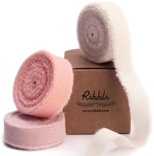 3 Rolls Pink Ribbon 5/8 Inch x 18Yards Ivory Blush Dusty Pink Handmade Cotton Frayed Fringe Ribbons for Gift Wrapping Wedding Invites Bridal Bouquets Baby Shower DIY Crafts Home Decor 3 Rolls Pink Ribbon 5/8 Inch x 18Yards Ivory Blush Dusty Pink Handmade Cotton Frayed Fringe Ribbons for Gift Wrapping Wedding Invites Bridal Bouquets Baby Shower DIY Crafts Home Decor