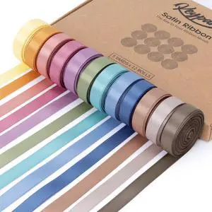 Pastel Satin Ribbon Set, 12 Rolls, 3/8 Inch, 60 Yards | Soft Color Assortment for Easter Crafts, Spring Weddings, Baby Showers, Gift Wrapping, and Bouquets Pastel Satin Ribbon Set, 12 Rolls, 3/8 Inch, 60 Yards | Soft Color Assortment for Easter Crafts, Spring Weddings, Baby Showers, Gift Wrapping, and Bouquets