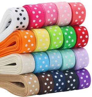 Grosgrain Ribbons for Crafts Gifts Wrapping 3/8" Boutique Polka Dot Fabric Ribbon 40yd (20 x 2yd) Grosgrain Ribbons for Crafts Gifts Wrapping 3/8" Boutique Polka Dot Fabric Ribbon 40yd (20 x 2yd)