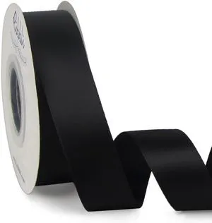 Double Faced Black Satin Ribbon,1 x Continuous 25 Yards,Use for Bows Bouquet,Gift Wrapping,Floral Arrangement Double Faced Black Satin Ribbon,1 x Continuous 25 Yards,Use for Bows Bouquet,Gift Wrapping,Floral Arrangement