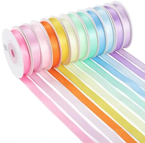 120 Yards Rainbow Ribbon 12 Colors 3/8" x 10 Yards/Roll | Colorful Satin Summer Ribbon for Craft Projects Hair Bows Gift Wrapping Wedding Baby Shower Party Holiday Decor 120 Yards Rainbow Ribbon 12 Colors 3/8" x 10 Yards/Roll | Colorful Satin Summer Ribbon for Craft Projects Hair Bows Gift Wrapping Wedding Baby Shower Party Holiday Decor