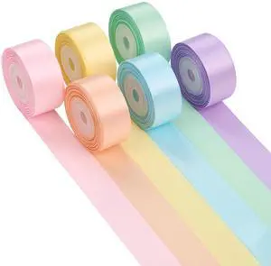 Pastel Satin Ribbon Set, 1 Inch x 60 Yards, 6 Rolls Assorted | Rainbow Ribbon, For Easter Decor, Spring Party & Bridal Shower, Gift Wrapping & Bouquets, Bows and Crafts , Wedding Pastel Satin Ribbon Set, 1 Inch x 60 Yards, 6 Rolls Assorted | Rainbow Ribbon, For Easter Decor, Spring Party & Bridal Shower, Gift Wrapping & Bouquets, Bows and Crafts , Wedding