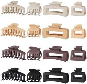 Hair Clip 16 Count for Women - Hair Claws for Thin Thick Curly Hair - Large and Small Matte Banana Clips - Strong Hold Nonslip Hair Claws - Various Sizes and Styles Hair Clip 16 Count for Women - Hair Claws for Thin Thick Curly Hair - Large and Small Matte Banana Clips - Strong Hold Nonslip Hair Claws - Various Sizes and Styles
