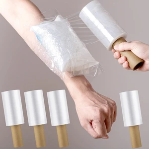 4 Pack Wrap Plastic Film with Handle Plastic Bags, 5" x 500 ft | For Ice Bags, Tattoo Aftercare, Alternative with Grip Handle, Sports Therapy, Athletic Trainers, Moving Supplies 4 Pack Wrap Plastic Film with Handle Plastic Bags, 5" x 500 ft | For Ice Bags, Tattoo Aftercare, Alternative with Grip Handle, Sports Therapy, Athletic Trainers, Moving Supplies