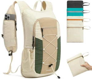 20L Lightweight Packable Hiking Backpack for Women Men | Small Water Resistant Foldable Daypack with Phone Pocket for Travel Camping Outdoor, Green+Beige 20L Lightweight Packable Hiking Backpack for Women Men | Small Water Resistant Foldable Daypack with Phone Pocket for Travel Camping Outdoor, Green+Beige